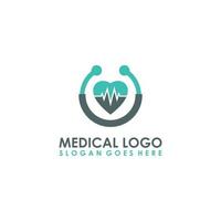 Medical health logo design templates vector