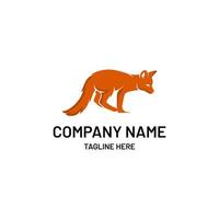 Fox Den logo design icon. Fox Den logo design inspiration. Fox animal logo design template. Animal symbol logotype. Fox symbol silhouette. vector