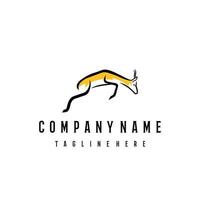 Springbok logo design template. Awesome a springbok logo. A springbok line art logotype. vector