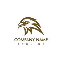 Golden eagle logo design template. Awesome a golden eagle logo. A golden eagle lineart logotype. vector