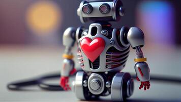 Humanoid robot doctor with stethoscope or Doctor robot with Technology photo