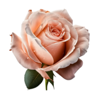 lindo Rosa rosa flores com verde folhas png