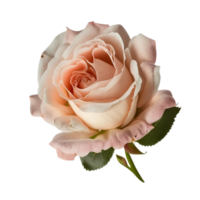 beau le la nature rouge Rose fleur avec vert feuille png