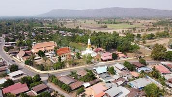 Aerial view of temple in thailand. photo