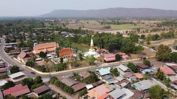 Aerial view of temple in thailand. photo