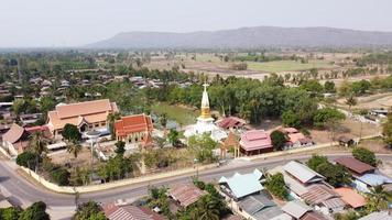 Aerial view of temple in thailand. photo