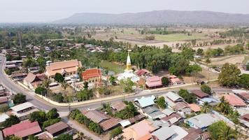 Aerial view of temple in thailand. photo