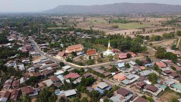 Aerial view of temple in thailand. photo