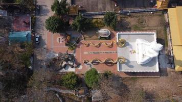 Aerial view of temple in thailand. photo