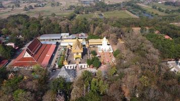 Aerial view of temple in thailand. photo