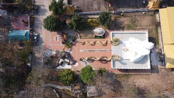 Aerial view of temple in thailand. photo