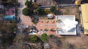 Aerial view of temple in thailand. photo