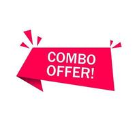 Combo offer banner design template. Special offer Big discount. Store badge. vector