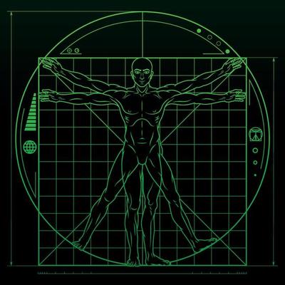 Vitruvian man Vector design