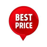 Best price banner vector speech bubble icon. Special offer, business concept design.