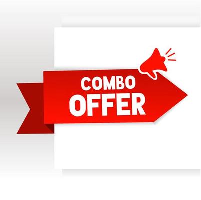 Combo offer banner, Template for retail promotion and announcement