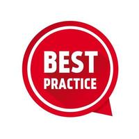 Best practice banner speech bubble icon design vector illustration isolated on white background.