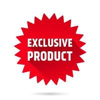 Exclusive product sticker icon, banner template. Can be used for Business, Advertising or store badge. Modern vector design.