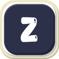 3d alfabet een - z tekst effect en brief PNG illustratie icoon