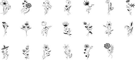 Plant Sketch Set vector