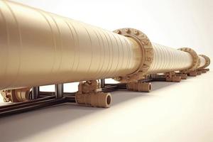 el tubería en un ligero fondo, el transporte de petróleo y gas mediante tubería foto