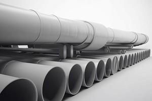 The pipeline on a light background, the transportation of oil and gas through pipes photo