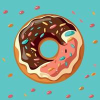 donut food snack sweet vector