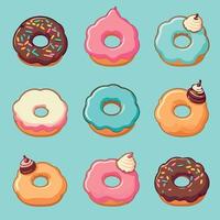 donut food snack sweet vector