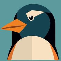 animal pájaro común azul pingüino vector