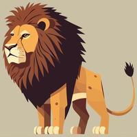 African lion mammal carnivore animal body vector