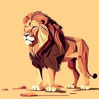 African lion mammal carnivore animal body vector