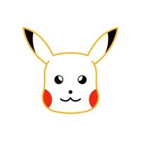 Illustration of Pikachu fan art. Suitable for kids, print, t shirt, sticker, design element. vector