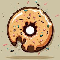 donut food snack sweet vector