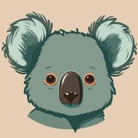 común coala herbívoro mamífero animal cara vector
