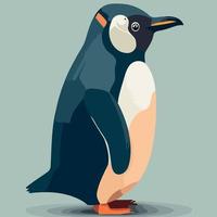 animal pájaro común azul pingüino vector