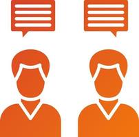 Person Chatting Icon Style vector