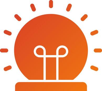 circular lámpara icono estilo vector