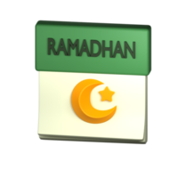 Ramadhan calendário 3d png