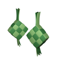 Ketupat 3d icona png