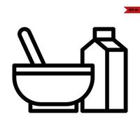 grocery and vegetable line icon vector