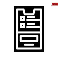 mobile phone glyph icon vector