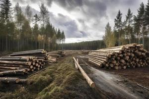 Forest industry timber wood harvesting Finland photo