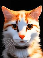 ilustración digital pintura de linda gato, generativo Arte por ai foto