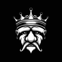 Old Man Black and Black Mascot Design vector