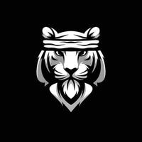 Tiger Headband Mascot Logo Design vector