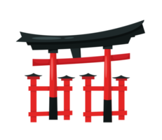 Japón famoso punto de referencia torii portón png