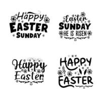 contento Pascua de Resurrección letras tipografía diseño. vector