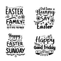 contento Pascua de Resurrección letras tipografía diseño. vector