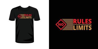 No rules no limits typography t shirt design vector