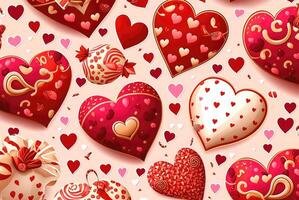 Sweet heart valentine wallpaper. AI Generated photo